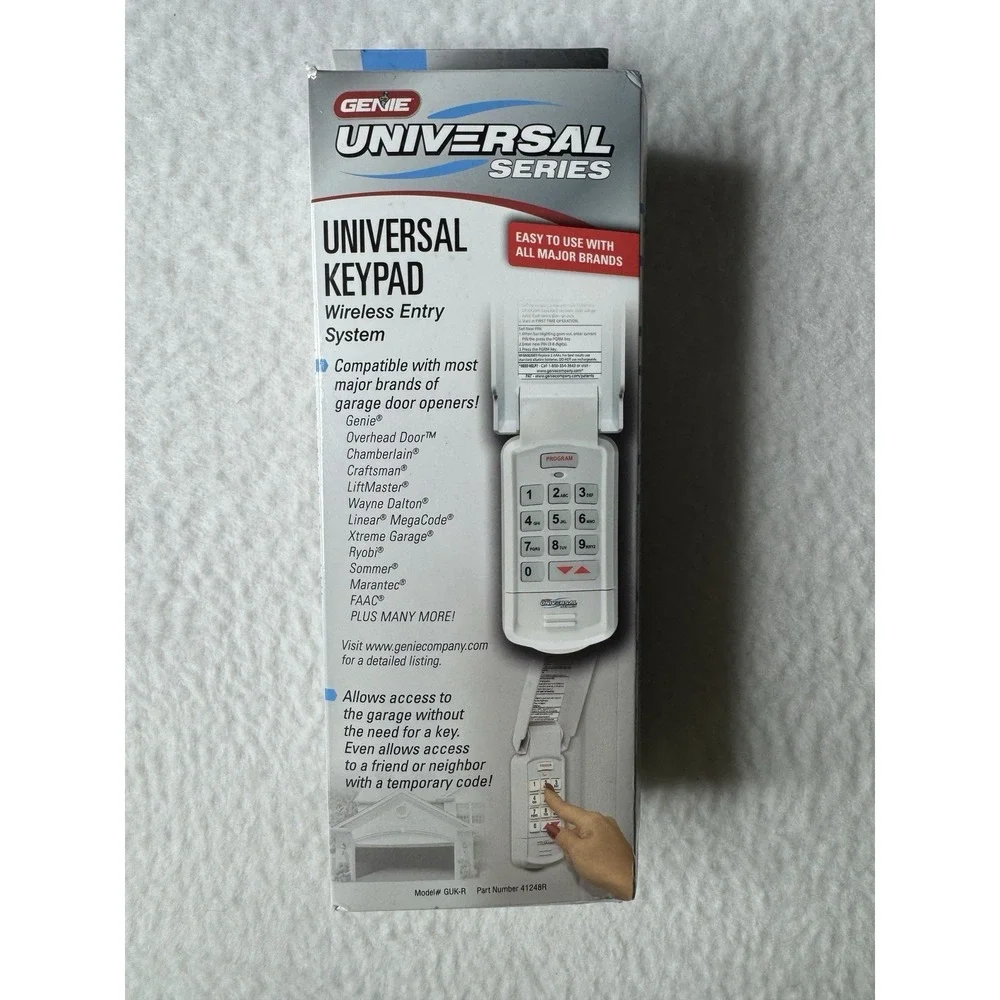 Genie Wireless Universal‎ Garage Door Opener Keypad New GUK-R Entry System